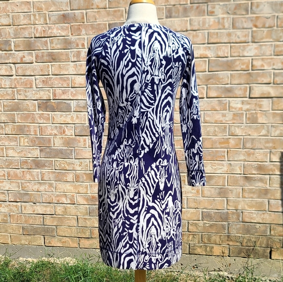 Lilly Pulitzer navy/white summer cotton dress - Picture 5 of 7